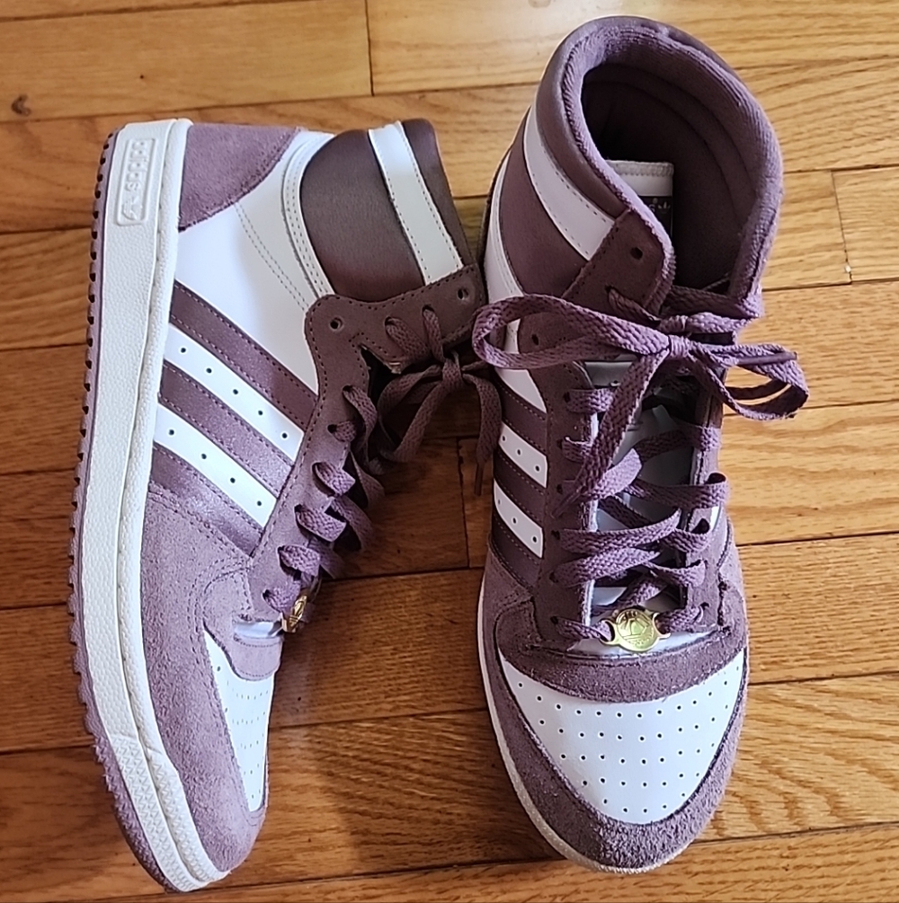 ADIDAS TOP TEN RB Women's High-Top Sneakers in Mauve and White